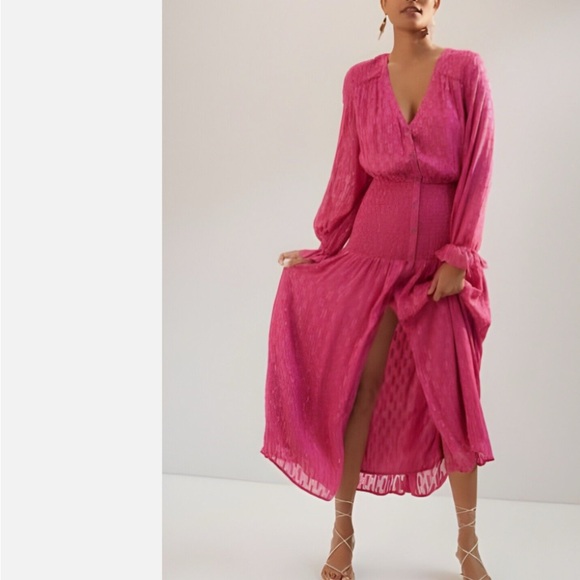 Anthropology Smoked Maxi dress - Picture 7 of 9